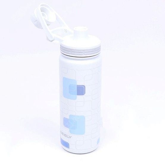 КРУЖКА-ТЕРМОС GEELY (БЕЛО-ГОЛУБАЯ), 550 МЛ